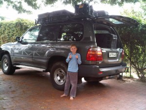 Fridge/Freezer, jerrry cans, water tank, gas, drawers