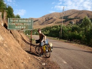 Slow Border Control Post Ahead